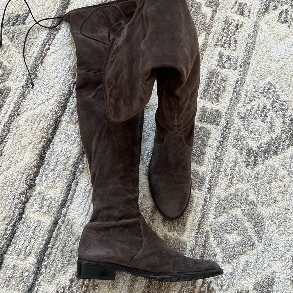 Stuart Weitzman over the Knee suede boots.